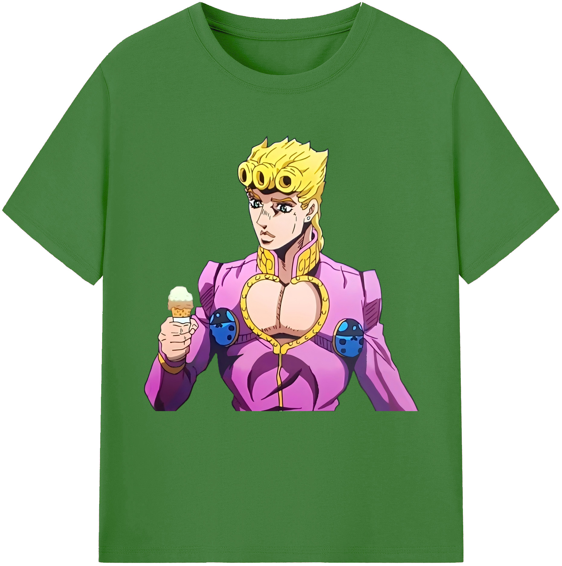 （画像用） ジョジョの奇妙な冒険 ジョルノ?ジョバァーナ JoJo's Bizarre Adventure Giorno Giovanna レディースカジュアルプリントTシャツ（綿100％）